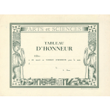 Diplôme d'Inscription au Tableau d'Honneur. 