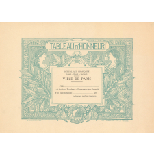 Diplôme d'Inscription au Tableau d'Honneur des Écoles de la Ville de Paris. 