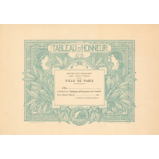 Diplôme d'Inscription au Tableau d'Honneur des Écoles de la Ville de Paris. 