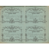 Planche de billets de Témoignage de Satisfaction mention Assez Bien du Pensionnat des Frères des Écoles Chrétiennes de Grenoble. 