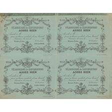 Planche de billets de Témoignage de Satisfaction mention Assez Bien du Pensionnat des Frères des Écoles Chrétiennes de Grenoble. 