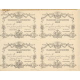 Planche de billets de Témoignage de Satisfaction mention Bien du Pensionnat des Frères des Écoles Chrétiennes de Grenoble. 