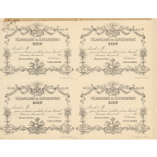 Planche de billets de Témoignage de Satisfaction mention Bien du Pensionnat des Frères des Écoles Chrétiennes de Grenoble. 
