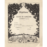 Diplôme de Mention de l'École de Garçons de Lutterbach. 
