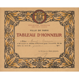 Diplôme d'Inscription au Tableau d'Honneur des Écoles de la ville de Paris. 