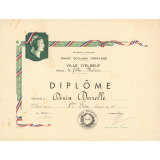 Diplôme de 8ème Prix Livret de 20 F. 