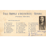 Liste des élèves de l'école normale d'institutrices de Beauvais, promotion 1924-1927. 