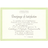 Témoignage de satisfaction.