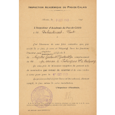 Arrêtés de nomination d'institutrice. 