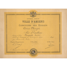 Prix d'excellence du concours des écoles d'Amiens.