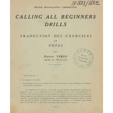 Calling all Beginners : Drills : traduction des exercices et notes