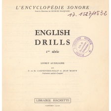English drills. 1re série. Livret auxiliaire