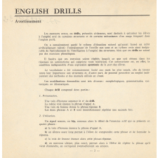 English drills. 1re série. Livret auxiliaire