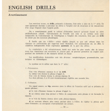 English drills. 2e série. Livret auxiliaire