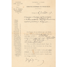 Nomination et maintien comme institutrice suppléante auxiliaire à Belle-et-Houllefort (Pas-de-Calais).