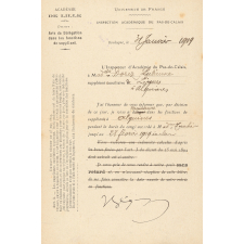 Nomination et maintien comme institutrice suppléante auxiliaire à Alquines (Pas-de-Calais).