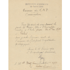 Inscription au CAP, convocation, résultats (Pas-de-Calais).