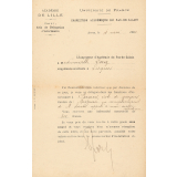 Nomination comme institutrice intérimaire à Ferques (Pas-de-Calais).