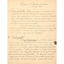 Rapports d'inspection et autres documents administratifs d'un instituteur de la Vienne. 