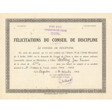 Félicitations du Conseil de Discipline