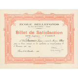 Billet de Satisfaction, Ecole Bellefonds