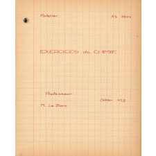 Exercices de chimie