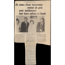 3 articles -Départ à la retraite de 3 instituteurs à La Madeleine-de-Nonancourt