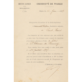 Nomination au poste d'institutrice pour Mademoiselle Tallon