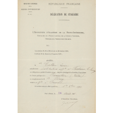 Délégation de stagiaire pour Mademoiselle Tallon Louise