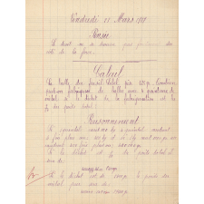 Cahier journalier
