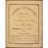 Cahier d'écriture sans modèle
