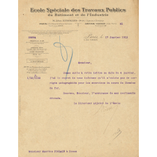 Ecole spéciale des Travaux Publics, du Bâtiment et de l'Industrie. Lettres à un élève par correspondance. 