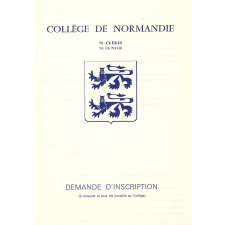 Collège de Normandie. Demande d'inscription. 