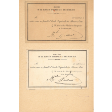 Autorisation de visiter l'Ecole Impériale des Beaux-Arts. 