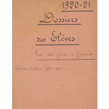 1920-21. Liste des pièces figurant aux dossiers des élèves.