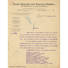 Ecole spéciale des Travaux Publics, du Bâtiment et de l'Industrie. Lettres à un élève par correspondance.