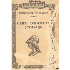 Carte d'identité scolaire. 