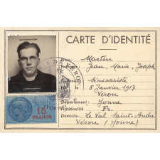 Carte d'identité d'un séminariste.
