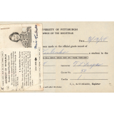 Carte d'identité scolaire. 