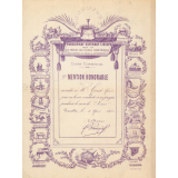 Diplôme de Mention Honorable du Pensionnat des Frères des Écoles Chrétiennes de Grenoble. 