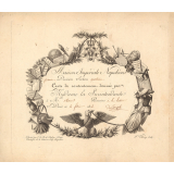 Carte de Contentement de la Maison Impériale Napoléon de Saint-Denis. 
