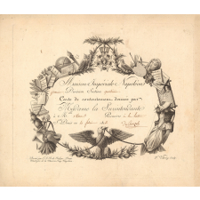 Carte de Contentement de la Maison Impériale Napoléon de Saint-Denis. 