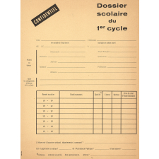 Dossier scolaire du 1er cycle.