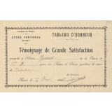 Témoignage de Grande Satisfaction du Lycée Fontanes de Niort. 