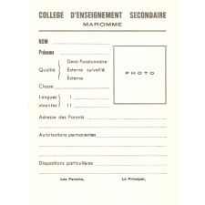 Divers établissements de l'académie de Rouen. Certificats de scolarité et autres imprimés. 
