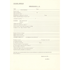 Divers établissements de l'académie de Rouen. Fiches d'inscription d'élève.