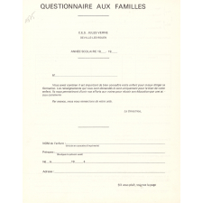 Divers établissements de l'académie de Rouen. Fiches d'inscription d'élève. 