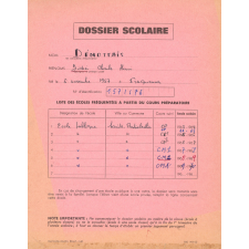 Dossiers scolaires.