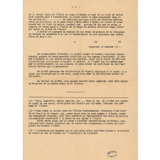 Ecole Polytechnique - Promotion 1929 - Instruction pour les élèves admis en 1929 - Annexe à l'Instruction pour les élèves admis en 1929 - Concession de places gratuites.