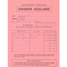 Dossier scolaire.